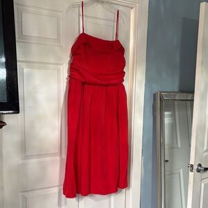 Elegant Red Midi Dress